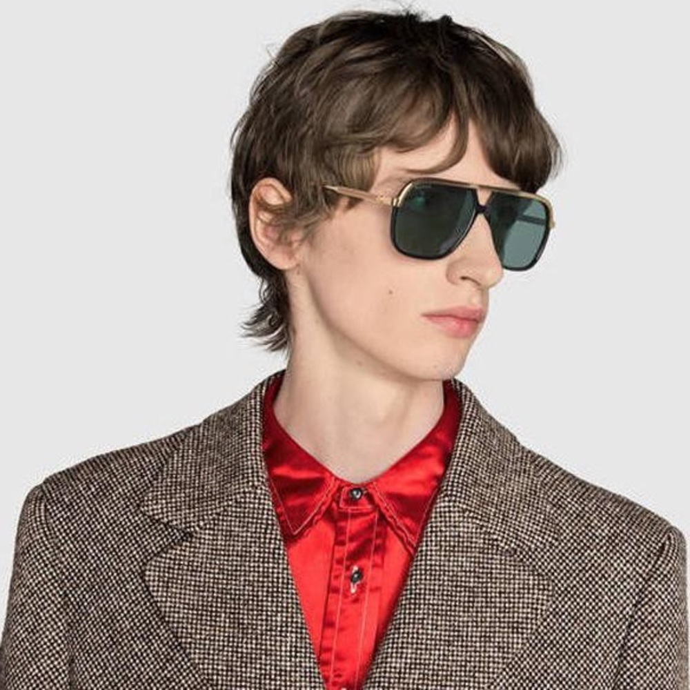 NEW GUCCI GG0200S 004 AVIATOR SUNGLASSES GUCCI - Picture 4 of 14